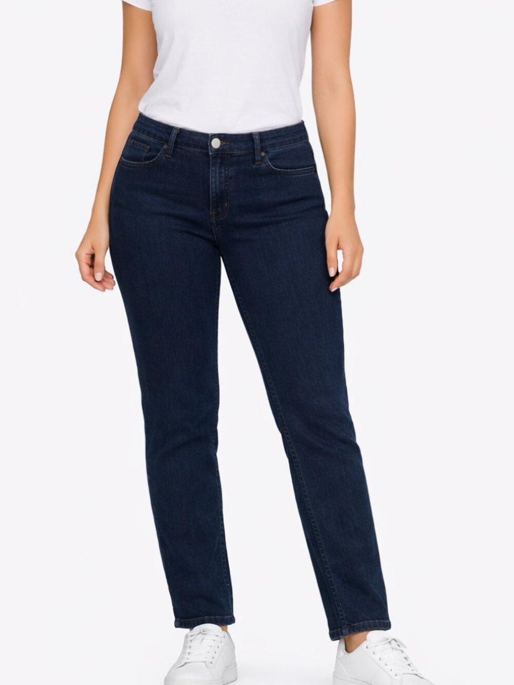 Olsen navy blue  Stretch Slim Straight Pants | Classic Everyday Essential